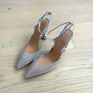 INC embellished PVC heels with ankle strap. Women’s size 9.